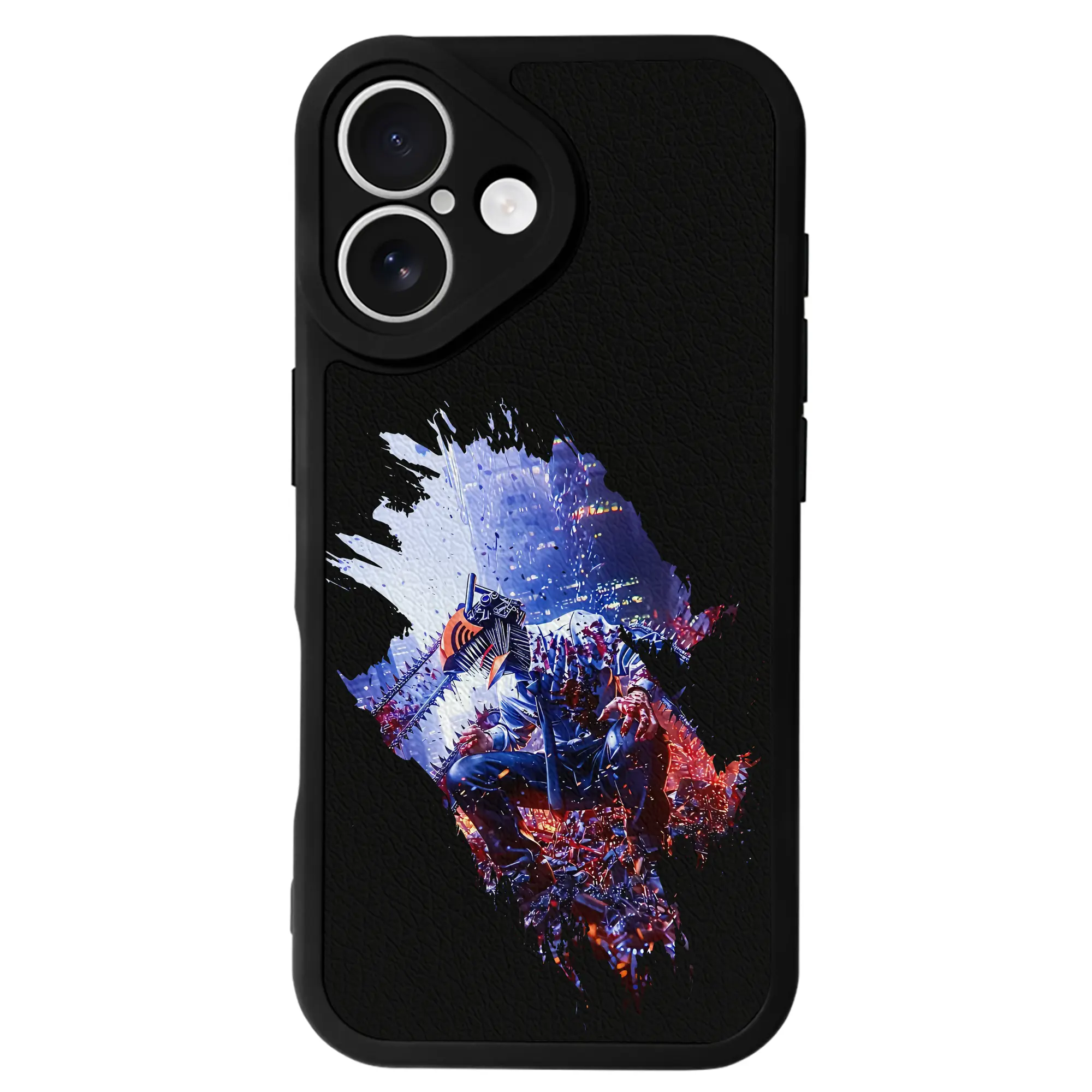 チェンソーマン グッズ,デンジ - IPhone 16シリーズ対応 ・ シリコンスマホケース ・ レザー調 ・ 高精度フィット ・ 耐衝撃 ・ ワイヤレス充電対応 ・ 精密カット